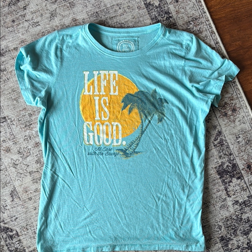 Great condition Life is Good Women’s Blue T-Shirt